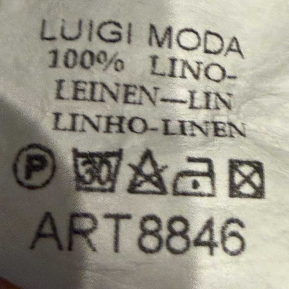 Luigi Moda Dress‎ Womens One Size Pink Linen Trapeze Swing Button Boho Italy - Picture 10 of 11